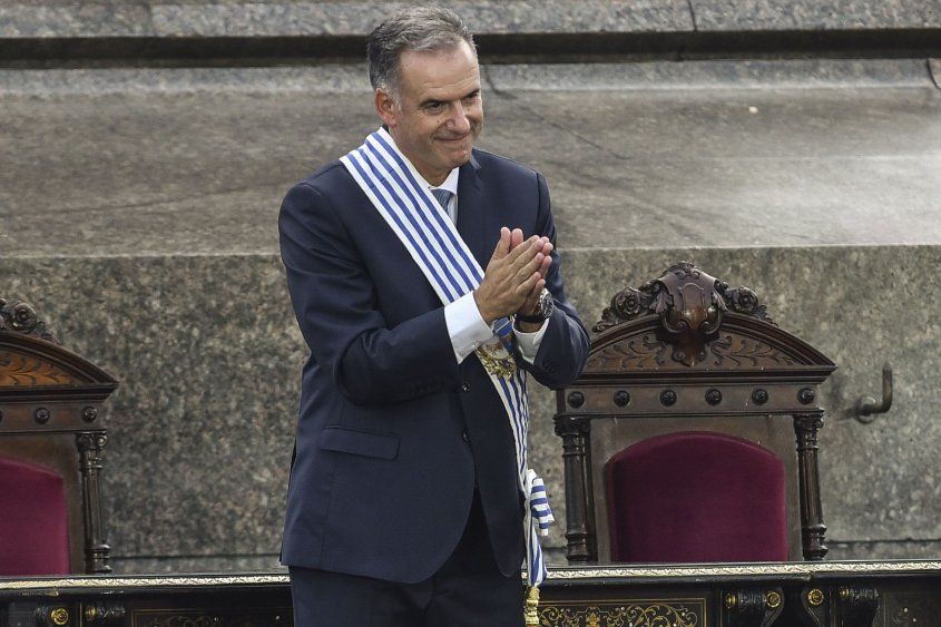 El presidente Yamandú Orsi durante la asunción presidencial el 1° de marzo de 2025. Archivo