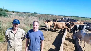 Guillermo y Marcos en su tambo, cerca de Santa Lucía.
