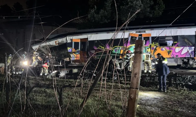 Tren accidentado en Barcelona.&nbsp;