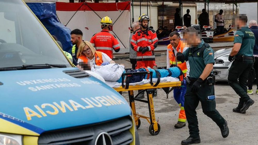 Trasladan a un herido por el atropello múltiple en Lugo