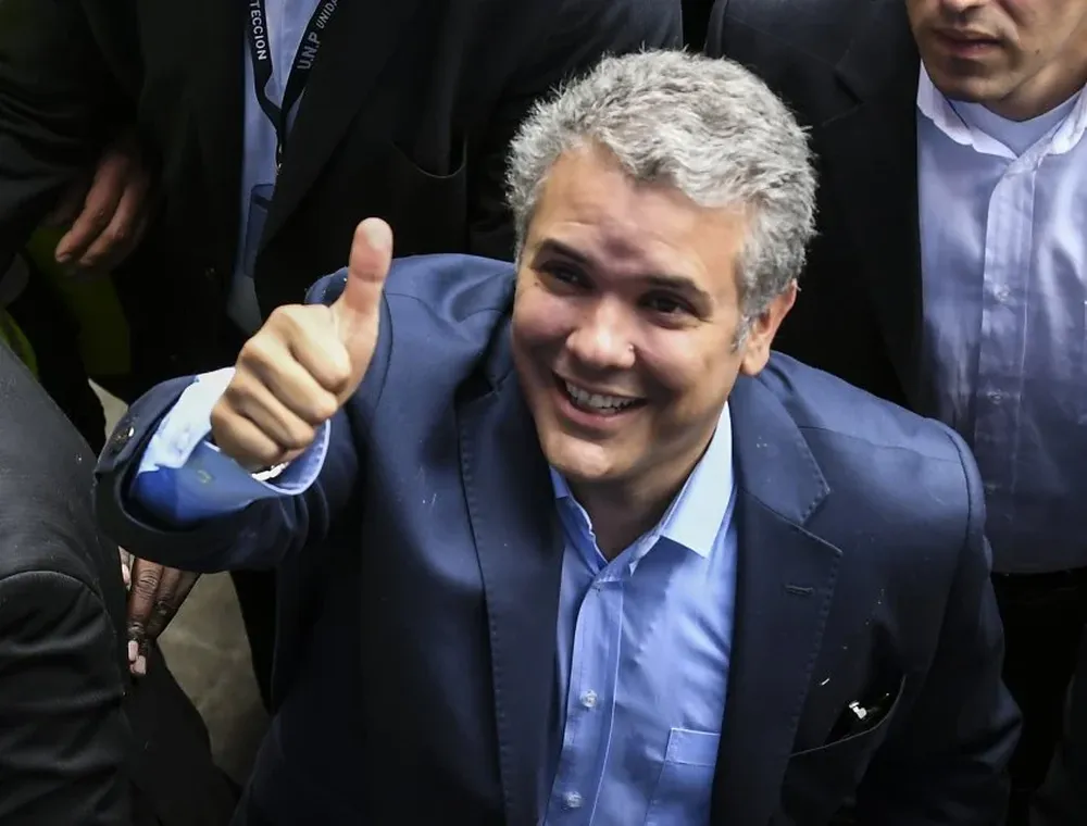 El candidato derechista, Iván Duque