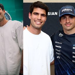 Estrellas en el desierto: Carlos Alcaraz visita a Fernando Alonso y a Carlos Sainz en los test de Fórmula 1 en Baréin