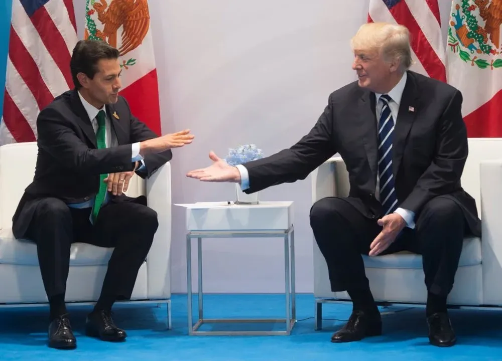 Trump y Peña Nieto en Hamburgo