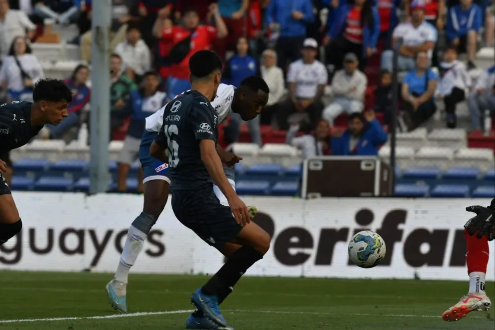 El festejo del empate de Nacional