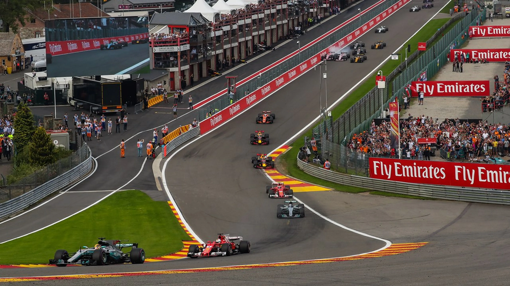 El circuito de Spa-Francorchamps en Bélgica.