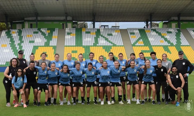 La selección femenina absoluta de Uruguay que jugó la Copa América 2022 en Colombia