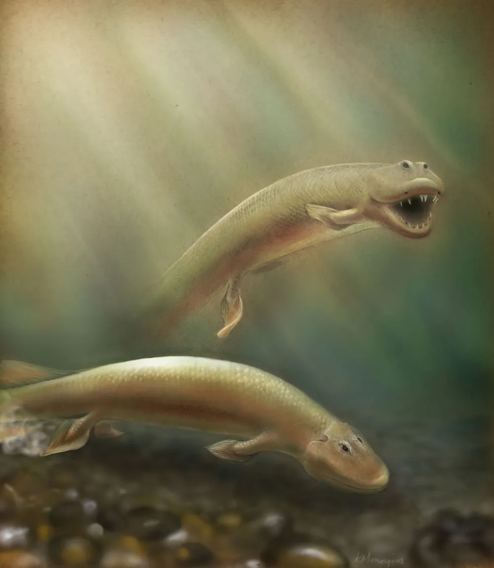 Representación artística del Tiktaalik roseae