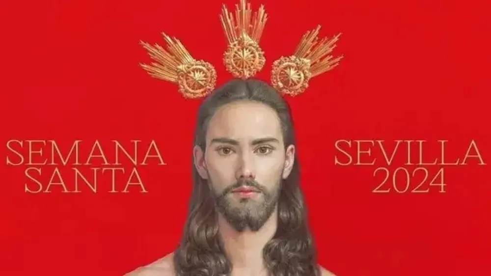 El Cristo presentado para el cartel oficial de la Semana Santa de Sevilla.