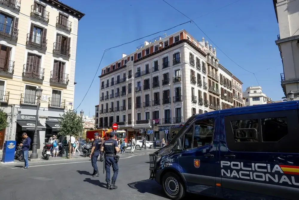 Derrumbe en Madrid. EFE