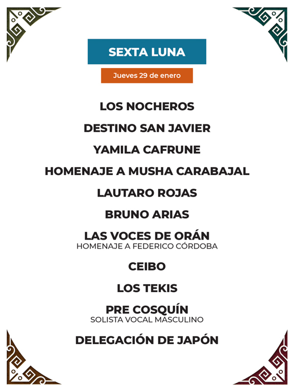 Sexta Luna | Jueves 29 de enero