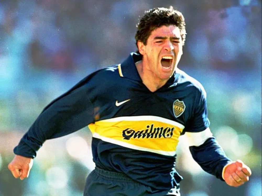 Maradona a puro festejo