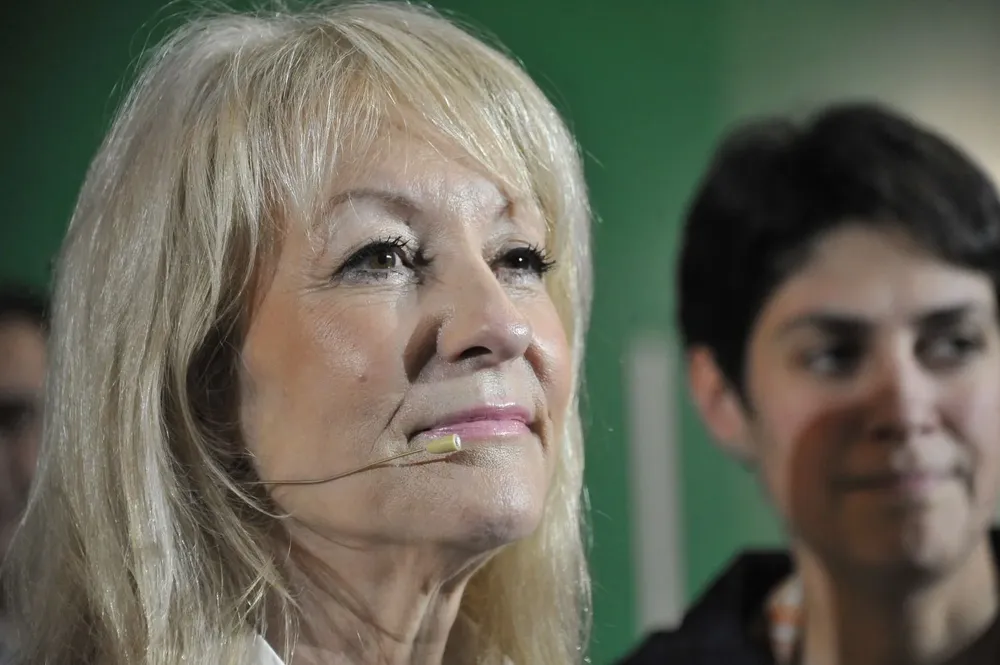 Foto de archivo. Carolina Cosse durante la presentación de Montevideo Más Verde