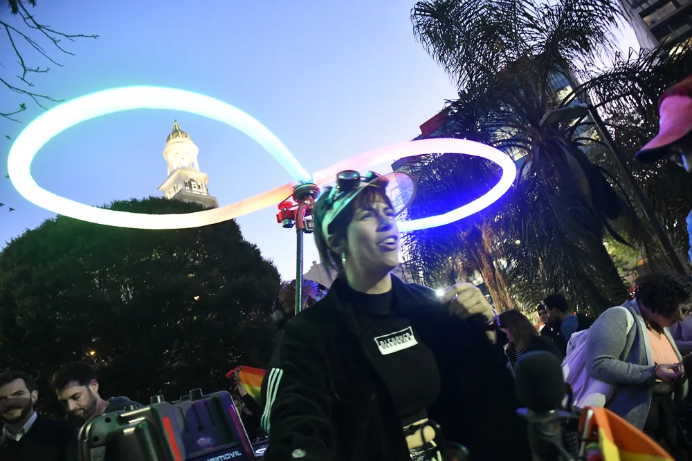 La marcha comenzó a las 19:00 en la Plaza del Entrevero