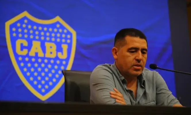 Conferencia de prensa de Riquelme en La Bombonera