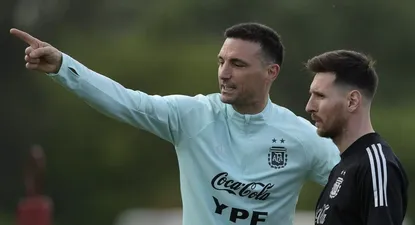 Messi y Scaloni