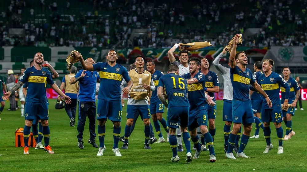 El festejo de los jugadores de Boca tras lograr el pase a la final