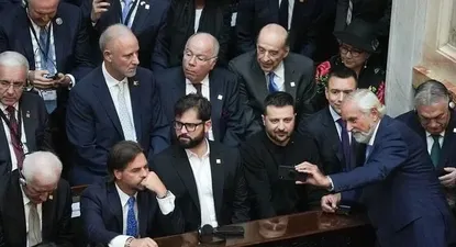 Luis Lacalle Pou, Gabriel Boric y Volodímir Zelenski