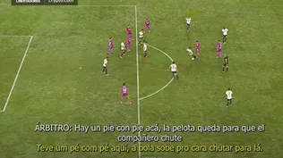 Captura de pantalla de la jugada polémica