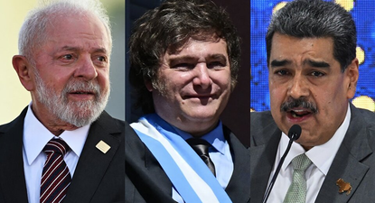 Lula da Silva, Javier Milei y Nicolás Maduro