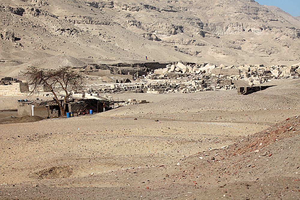 Egipto: sitio arqueológico en Sohag.