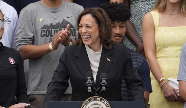 Kamala Harris en los jardines de la Casa Blanca, en Washington, el 22 de julio de 2024