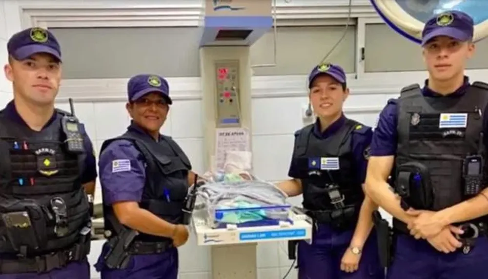 Policías que asistieron al parto de la joven de 19 años en el Cerro