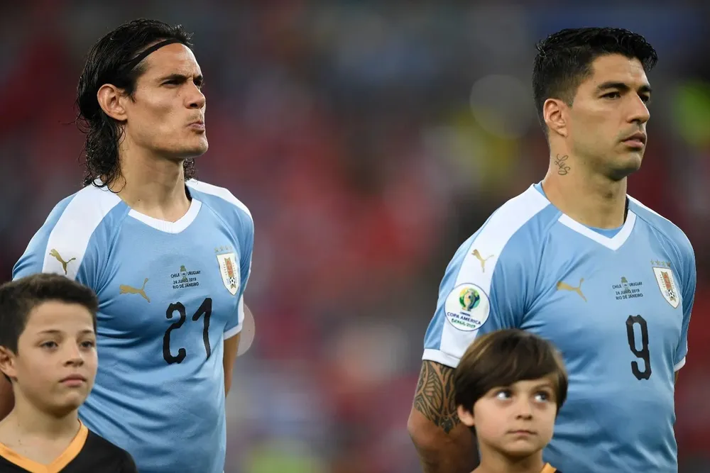 Cavani y Suárez en la Copa América de 2019