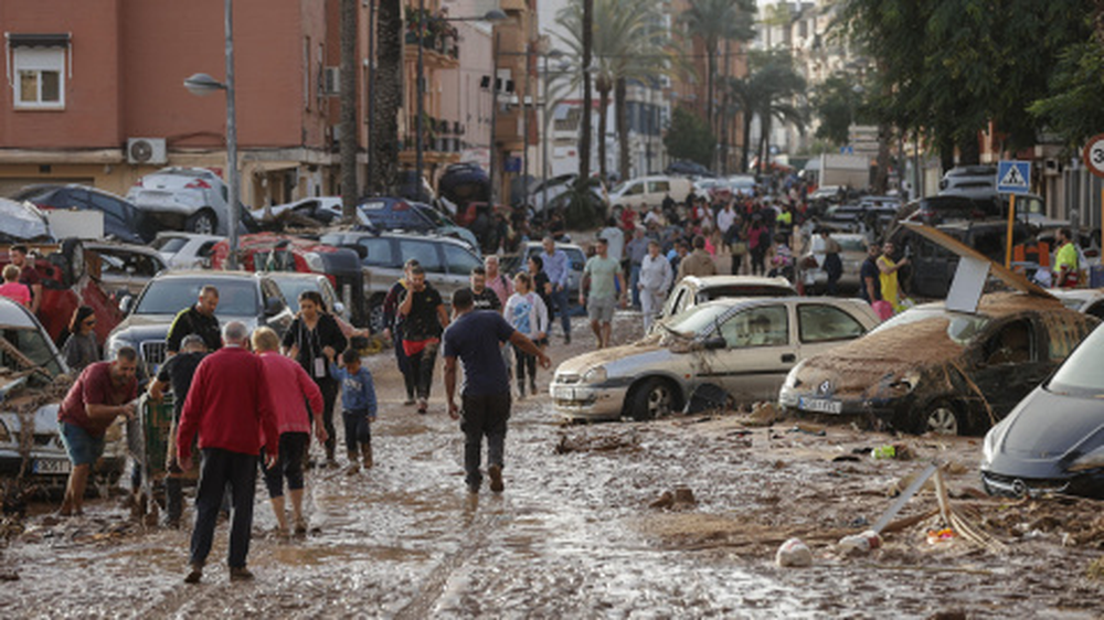 Las calles de Valencia, completamente inundadas tras el paso de la DANA en octubre de 2024.