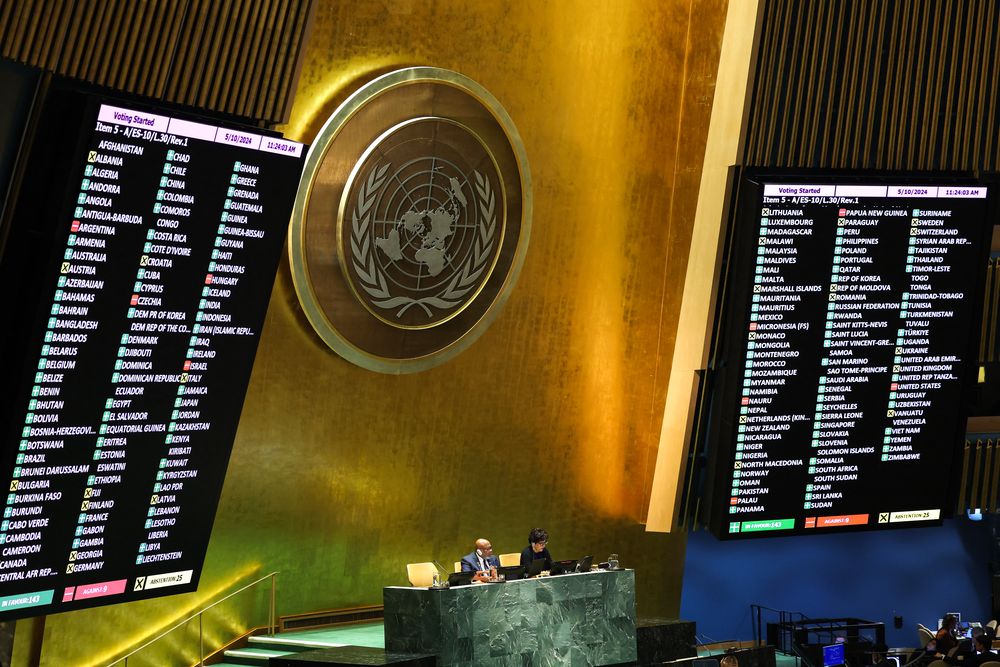 Argentina votó en contra de la entrada plena de Palestina en la ONU