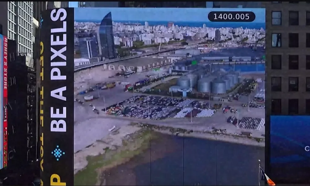 Pantalla de Times Square en Nueva Yrok