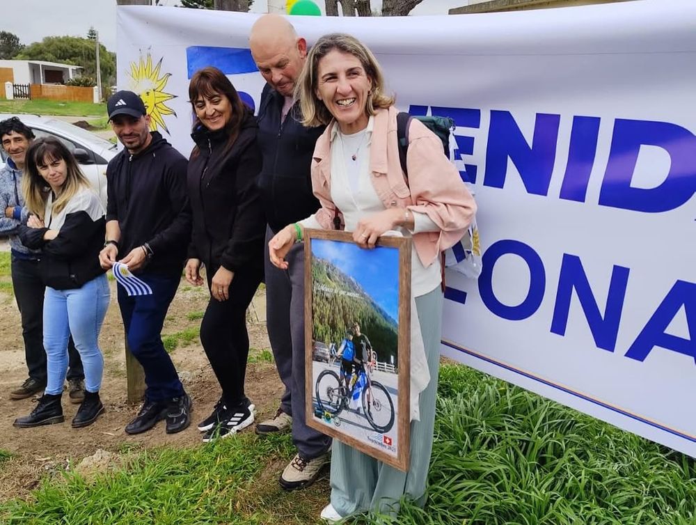 El recibimiento a Ana Laura Fontes después del Mundial de MTB en Suiza