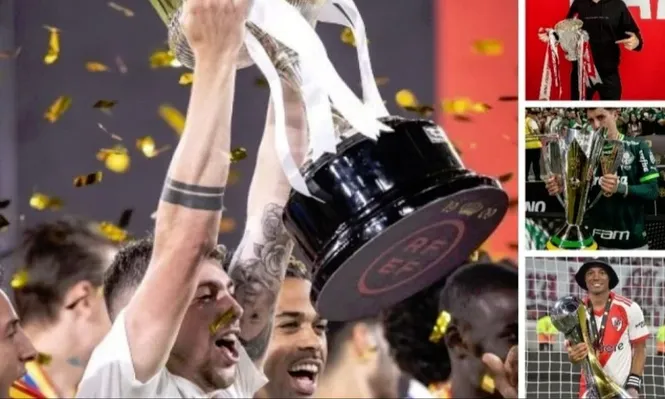 Federico Valverde, Facundo Pellistri, Joaquín PIquerez y Nicolás De la Cruz son algunos de los jugadores que celebraron títulos en 2023