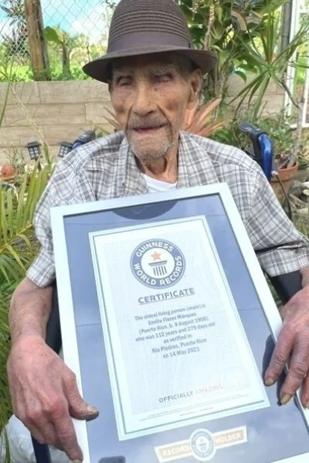 Con 122 años, Don Millo se convirtió en el hombre con más edad en el mundo para los récord Guinness