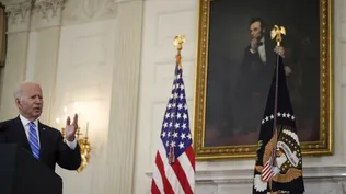 El presidente de Estados Unidos, Joe Biden, durante un discurso en la Casa Blanca