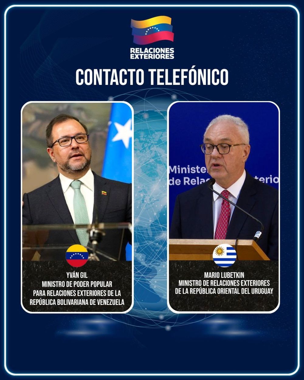 El posteo del canciller venezolano sobre la llamada con Lubetkin