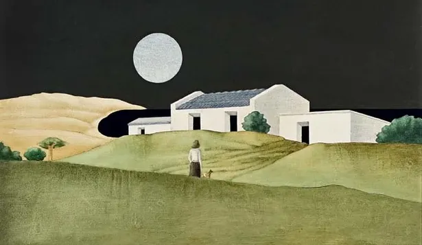 Estancia y personaje, un acrílico sobre tela de Jorge Damiani