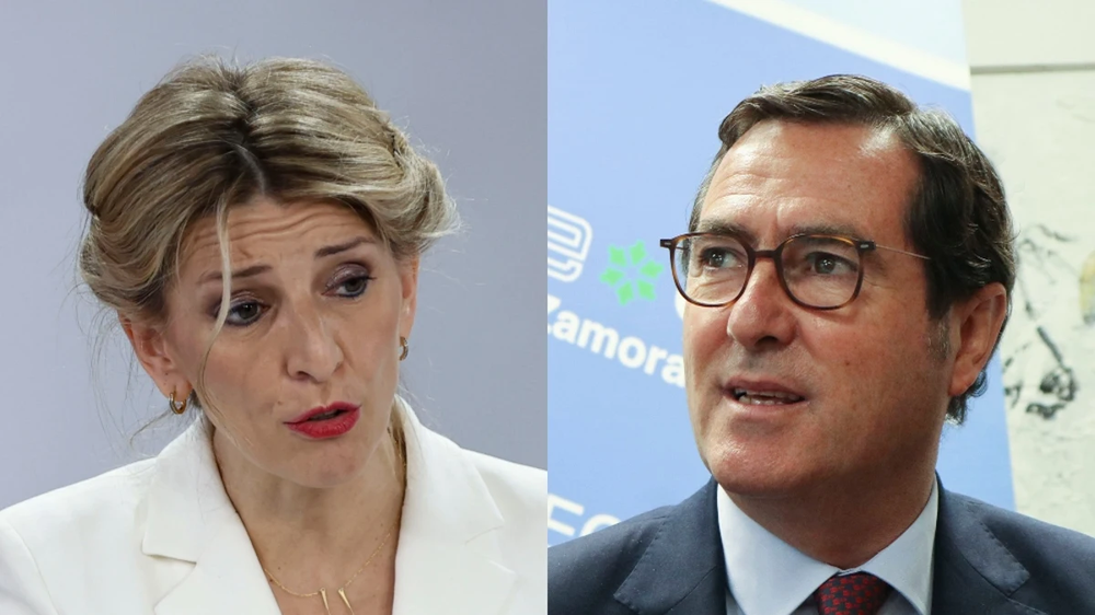 Yolanda Díaz y Antonio Garamendi