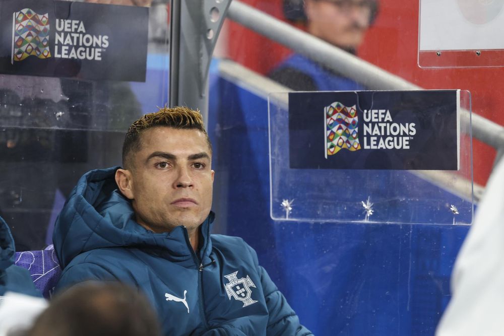 Cristiano Ronaldo en el banco del Portugal contra Noruega el pasado 27 de setiembre, correspondiente a la Liga de Naciones