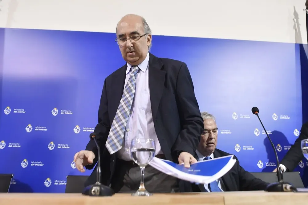 El subsecretario del Interior, Guillermo Maciel, en la presentación de la cifra de los delitos del primer trimestre de 2022