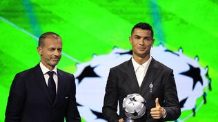 Aleksander Ceferin y Cristiano Ronaldo