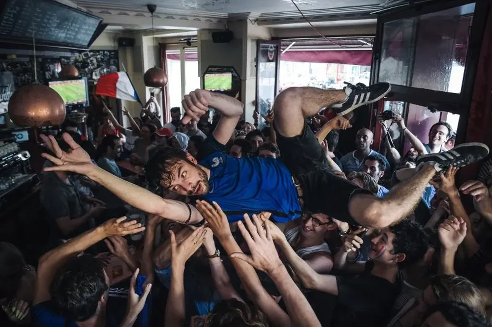 Los festejos vistos desde el Arco del Triunfo