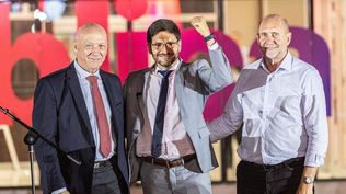 Pullaro inauguró un hospital en Rafaela y se mostró con Bonfatti y Perotti