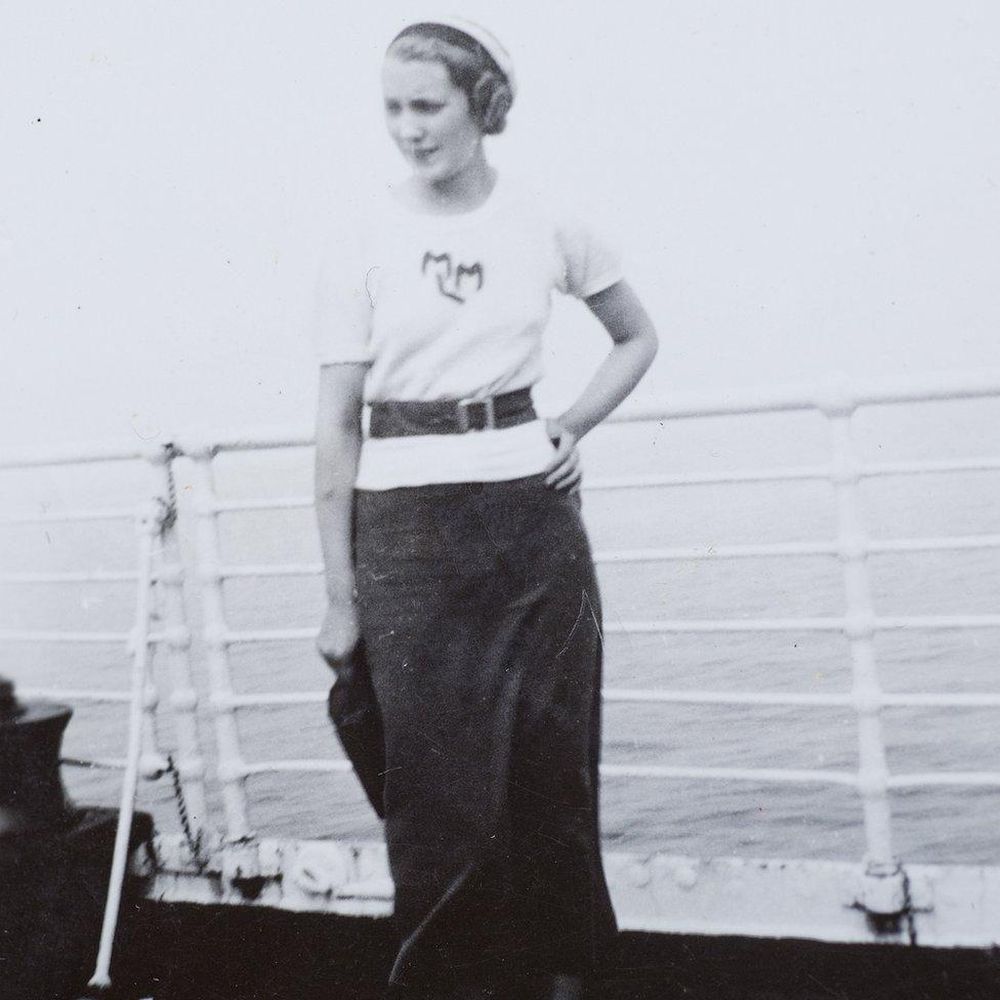 Mary Anne en camino a Estados Unidos a principios de la década de 1930.