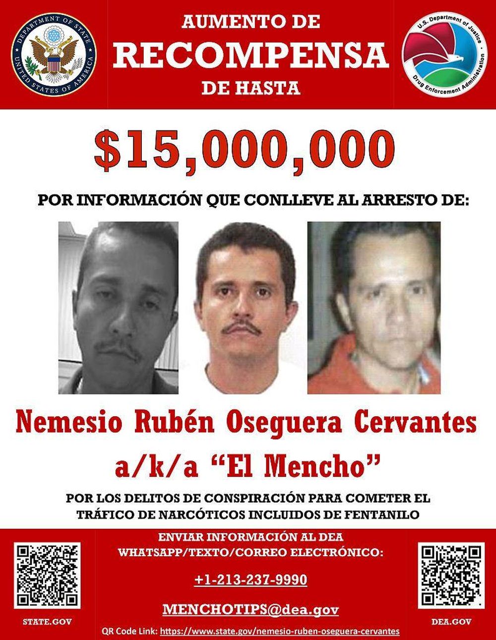 "El Mencho" se convirtió en uno de los criminales más buscados por Estados Unidos y México.