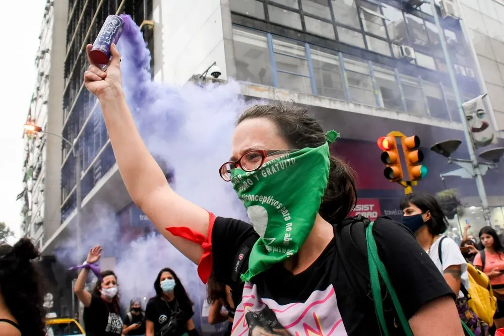Imagen de la marcha del 8M en 2021