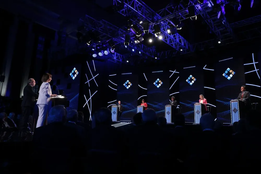El segundo debate presidencial se realizó en la Facultad de Derecho de la UBA, en Buenos Aires