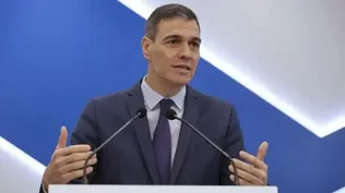 l presidente del Gobierno, Pedro Sánchez, durante su visita en Navantia