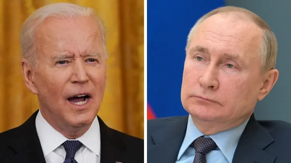 El presidente de Estados Unidos, Joe Biden, y el presidente de Rusia, Vladimir Putin
