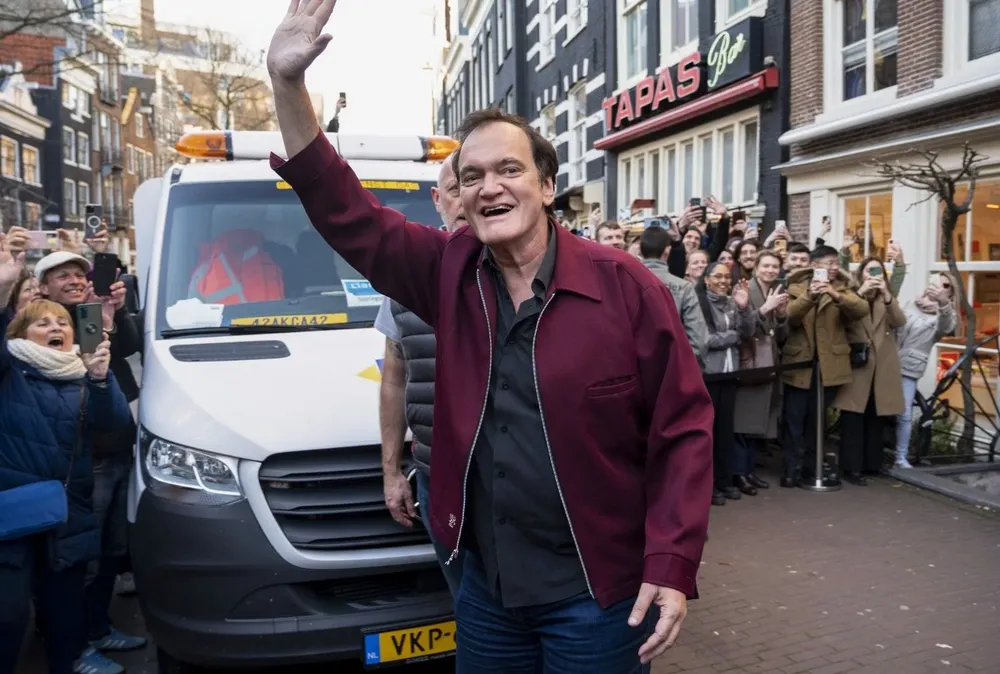 Tarantino llegando a Barcelona