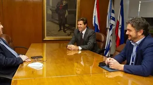 Ribeiro, Labat y Berti (derecha), son los tres directores del BCU.